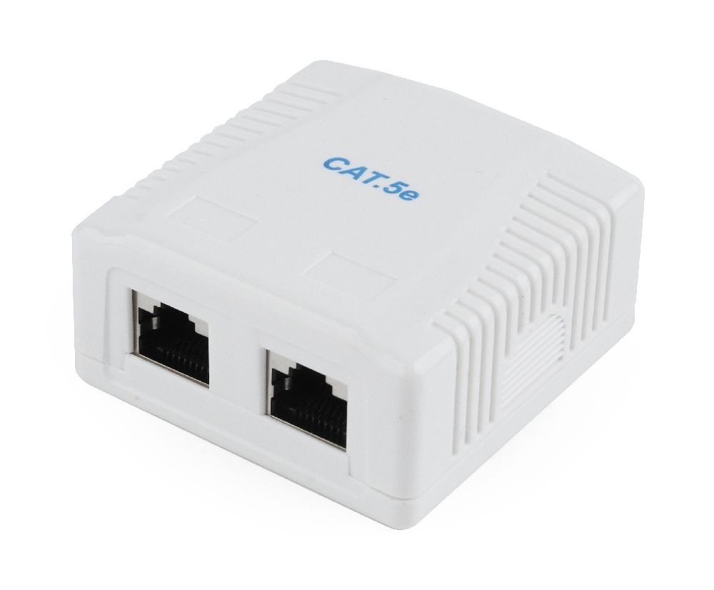 CAT5E FTP LAN-opbouwdoos, 2-poorts