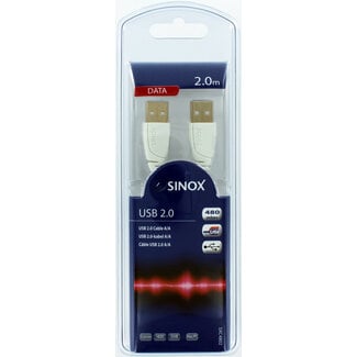 Sinox Sinox Aansluitkabel USB-A[male] - USB-A[male] 2.0 2 mtr.