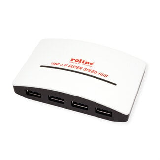 Roline ROLINE USB 3.2 Gen 1 Hub, "Black and White", 4 poorts, met voeding