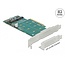 Delock PCI Express x8 Card to 2 x internal NVMe M.2 Key M - Bifurcation - Low Profile Form Factor