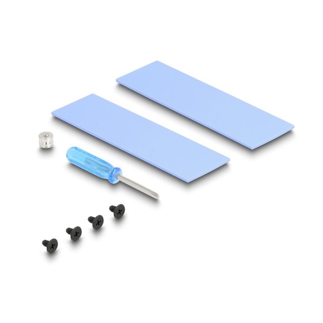 Delock Heat sink with Fan for M.2 SSD 2280 black