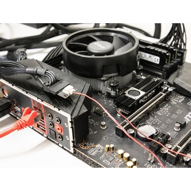 Delock Heat sink with Fan for M.2 SSD 2280 black