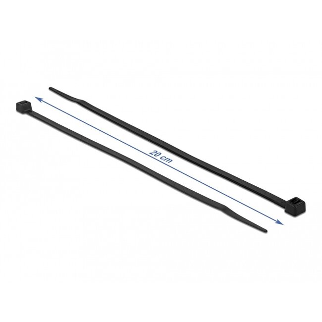Delock Cable tie with high tensile strength L 200 x W 4.8 mm black 100 pieces