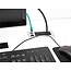 Delock Cable entry with brush and 2 x RJ45 Keystone module Cat.6 aluminium
