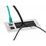 Delock Cable entry with brush and 2 x RJ45 Keystone module Cat.6 aluminium