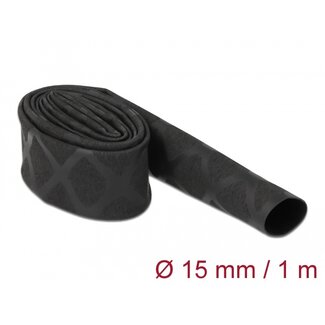 DeLOCK Delock Heat Shrink Tube X-pattern non-slip 1 m x 15 mm black