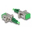 Delock Optical Fiber Hybrid Coupler LC Simplex male to SC Simplex female green