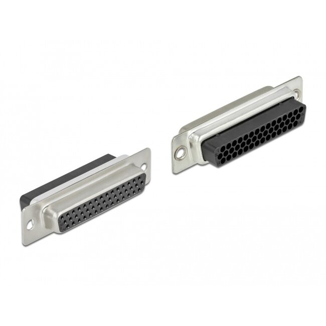 Delock D-Sub HD 44 pin crimp female to 2 x RJ45 female with assembly kit beige
