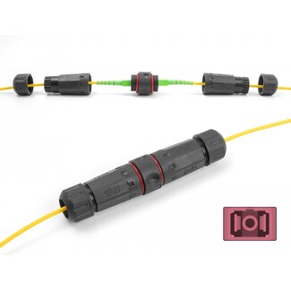 DeLOCK Delock Optical Fiber Cable Connector SC Simplex female to SC Simplex female OM4 waterproof