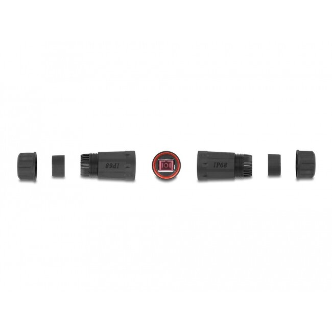 Delock Optical Fiber Cable Connector SC Simplex female to SC Simplex female OM4 waterproof