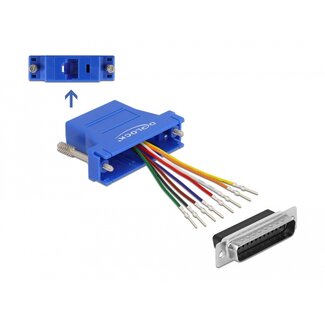 DeLOCK Delock D-Sub 25 pin male to RJ45 female Assembly Kit blue