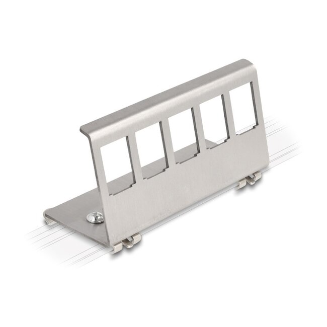 Delock Keystone Metal Mounting 5 Port for DIN rail