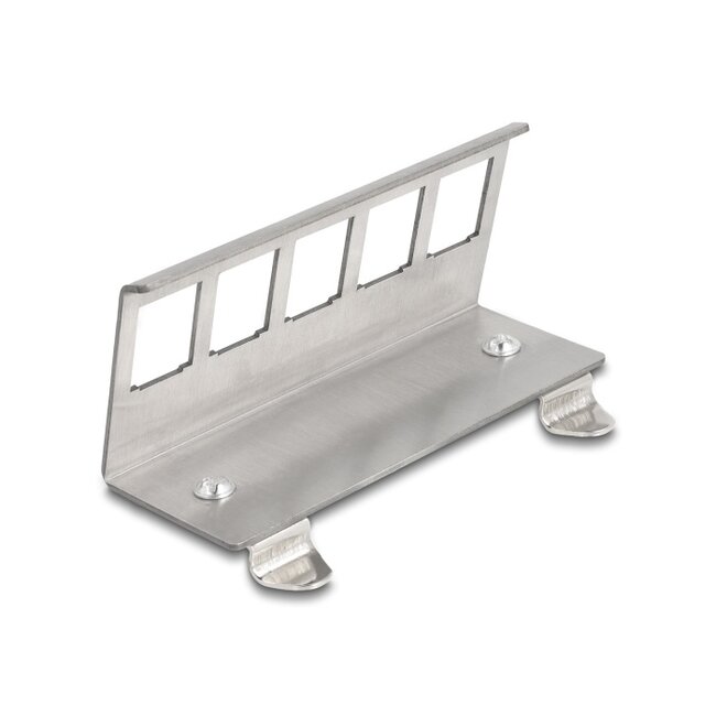 Delock Keystone Metal Mounting 5 Port for DIN rail