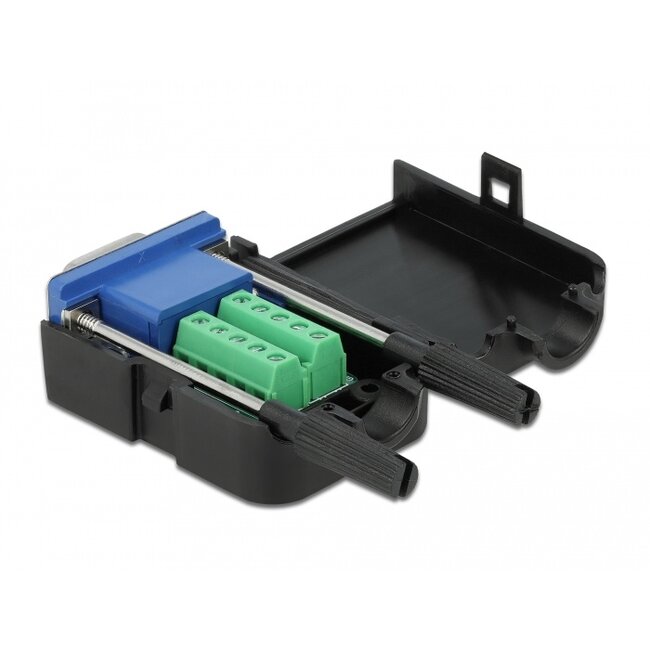 Delock VGA15 female to Terminal Block Adapter with Enclosure