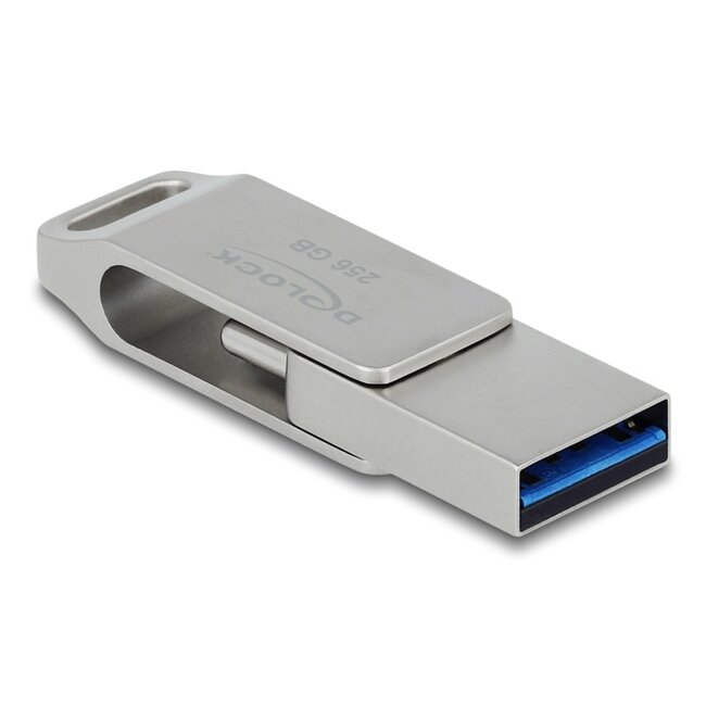 Delock USB 5 Gbps USB-C™ + Type-A Memory Stick 256 GB - Metal Housing