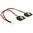 Delock Cable Power 2 pin female > 2 x SATA 15 pin receptacle (5 V) metal 20 cm