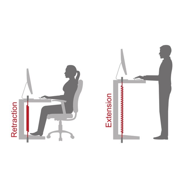 Delock Coiled Cable RJ50 male to PoweredUSB male 12 V 3 m black