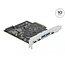 Delock PCI Express x4 Card to 3 x USB Type-C™ + 2 x USB Type-A - SuperSpeed USB 10 Gbps