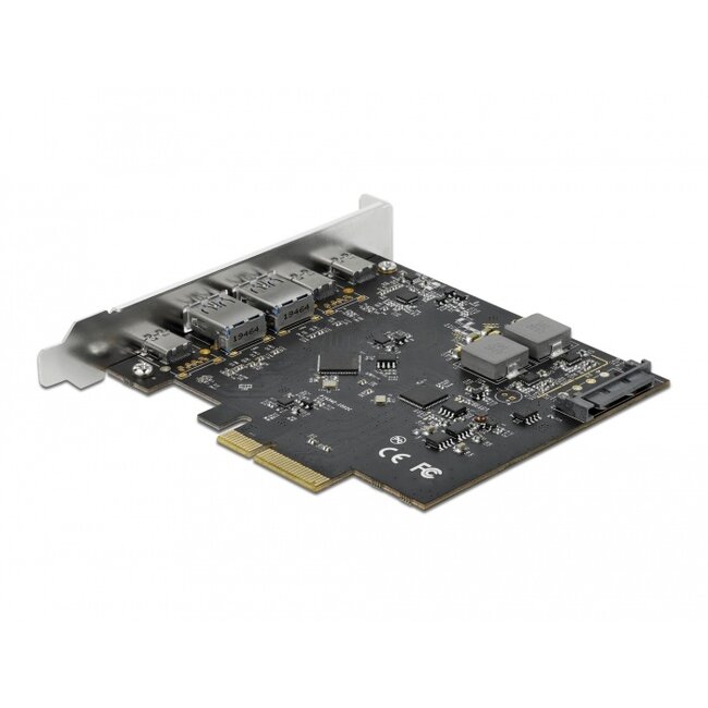 Delock PCI Express x4 Card to 3 x USB Type-C™ + 2 x USB Type-A - SuperSpeed USB 10 Gbps