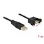 Delock Cable USB 2.0 Type-A male > USB 2.0 Type-A female panel-mount 1 m