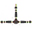 Delock Cable connector T-shape for outdoor 3 pin, IP68 waterproof, screwable, cable diameter 4.5 - 7.5 mm black
