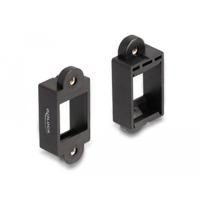 Delock Keystone Holder for installation with screw connection black