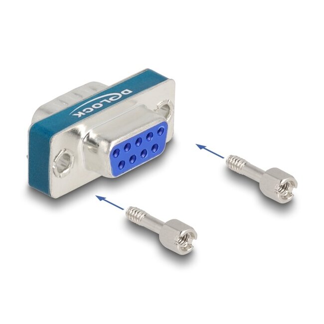 Delock RF/EMI Interference Suppression Filter D-Sub 9 pin male to female with low-pass inductive