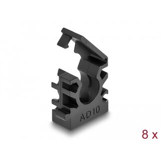 DeLOCK Delock Cable sleeve holder with locking clip 10 mm 8 pieces black