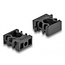 Delock Cable sleeve holder with locking clip 10 mm 8 pieces black