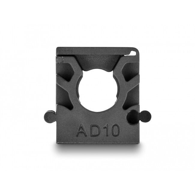 Delock Cable sleeve holder with locking clip 10 mm 8 pieces black