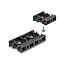 Delock Cable sleeve holder with locking clip 10 mm 8 pieces black
