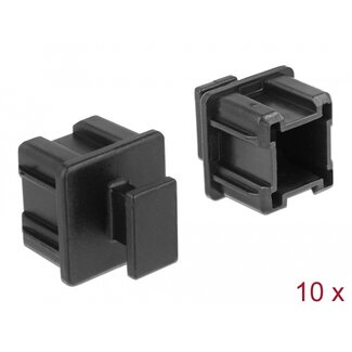 DeLOCK Delock Dust Cover for Mini SAS HD SFF 8644 female with grip 10 pieces black