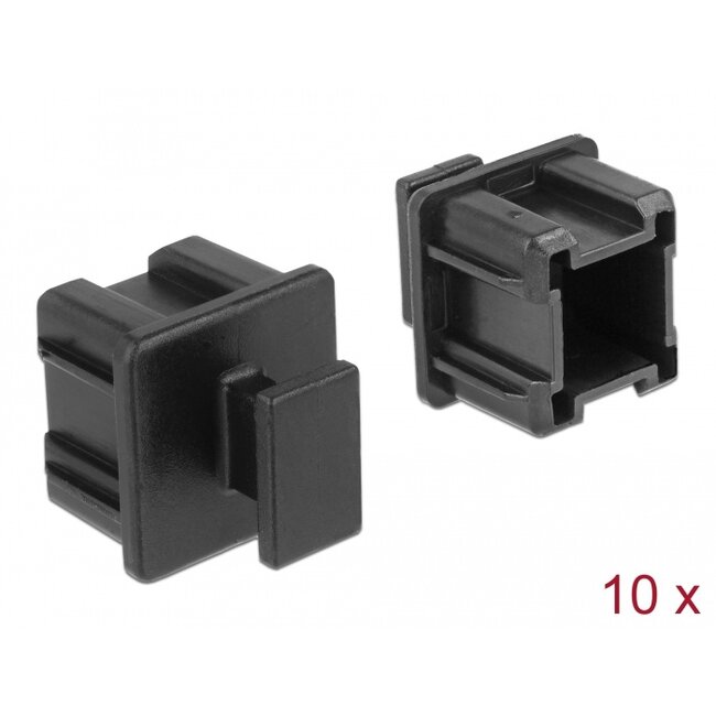 Delock Dust Cover for Mini SAS HD SFF 8644 female with grip 10 pieces black