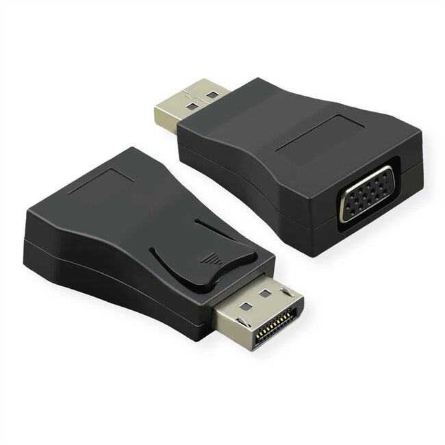 VALUE DisplayPort-VGA Adapter, DP Male  - VGA Female, Actief