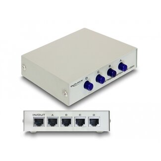 DeLOCK Delock Switch RJ45 10/100 Mbps 4 port manual bidirectional