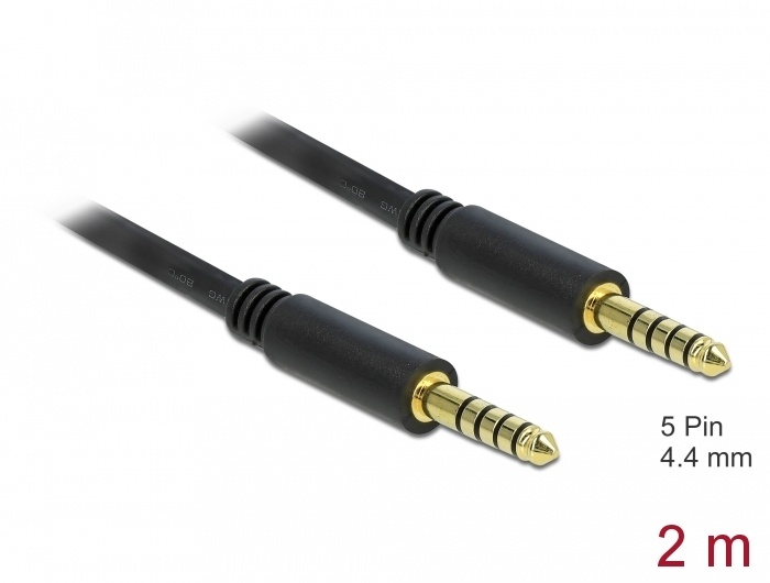 DeLOCK 85792. Aansluiting 1: 4.4mm, Aansluiting 1 type: Mannelijk, Aansluiting 2: 4.4mm, Aansluiting 2 type: Mannelijk, Contact geleider materiaal: Goud, AWG draad omvang: 24, Leng