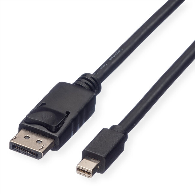 ROLINE GREEN DisplayPort kabel, DP Male - Mini DP Male, TPE, zwart, 5 m