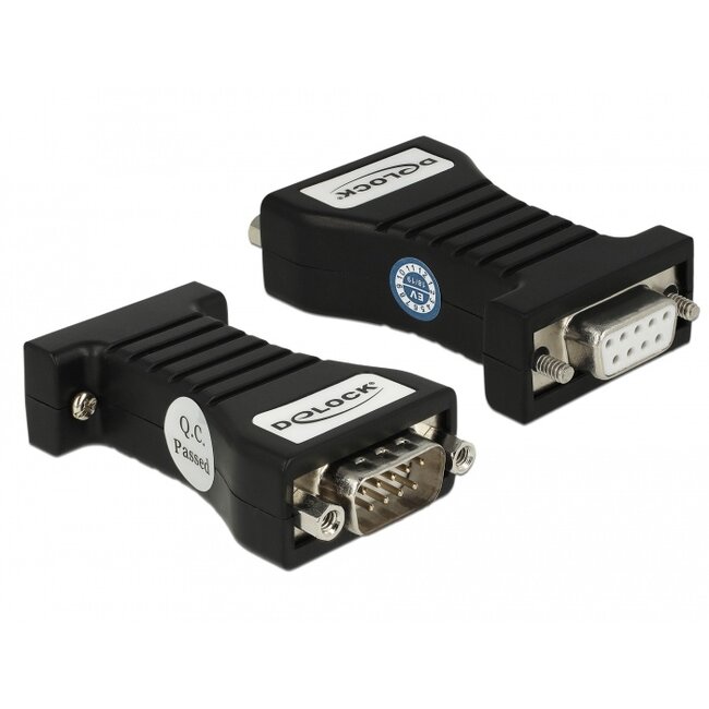 Delock Isolator 1 x Serial RS-232 DB9 female to 1 x Serial RS-232 DB9 male 3 kV