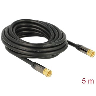 DeLOCK Delock Antenna cable F Plug > F Plug RG-6/U 5 m black