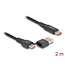 Delock USB 2.0 Fast Charging Cable USB Type-C™ + USB Type-A male to USB Type-C™ male PD 3.1 140 W with power indication 1.20 m