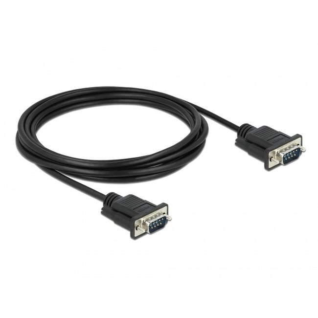 Delock Serial Cable RS-232 D-Sub 9 male to male with narrow plug housing 3 m