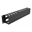 Delock 19″ Cable Management Routing Panel with 4 openings 2U black
