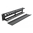 Delock 19″ Cable Management Routing Panel with 4 openings 2U black