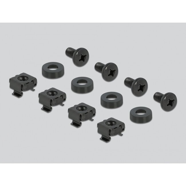 Delock 19″ Cable Management Routing Panel with 4 openings 2U black