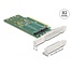 Delock PCI Express 4.0 x16 Card to 4 x internal NVMe M.2 Key M 110 mm - Bifurcation - Low Profile Form Factor