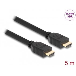 DeLOCK Delock High Speed HDMI Cable 48 Gbps 8K 60 Hz black 5 m