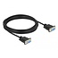 Delock Serial Cable RS-232 D-Sub9 female to female null modem with narrow plug housing 4 m