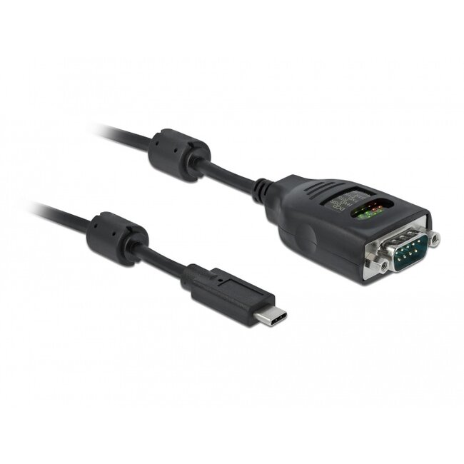 Delock USB Type-C™ to Serial DB9 Adapter with 9 LED RS-232 Tester