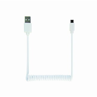 Cablexpert USB spiraal-kabel (A/MicroB), 1,8 m