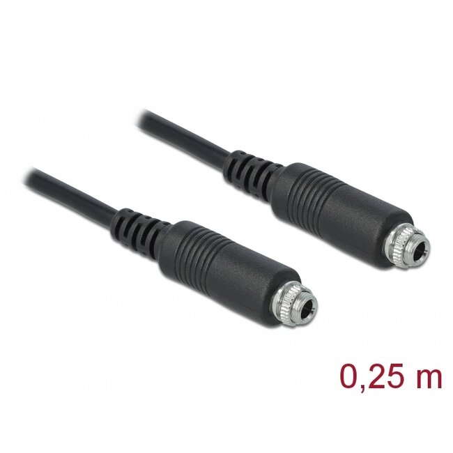 Delock Cable Stereo Jack 3.5 mm female panel-mount > Stereo Jack 3.5 mm female panel-mount 25 cm